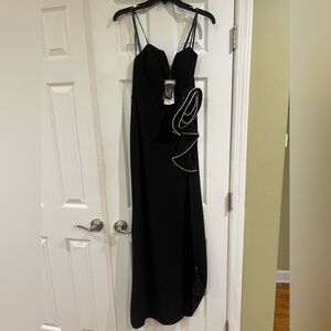 Speechless Black Maxi Dress with Silver Accents
